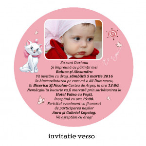 Invitatii Botez Rotunde Pisicile Aristocrate 2 - Img 2
