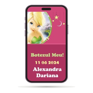 Invitatii Electronice Botez Fetite - Tinkerbell