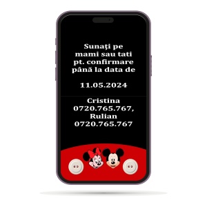 Invitatii Electronice Botez Gemeni - Mickey-Minnie2 - Img 5