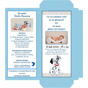 Marturii Botez Cutie de Ciocolata Dalmatian B8