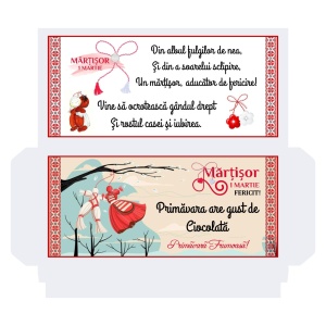 1 Martie - Cutie Ciocolata Martisor Mod 24