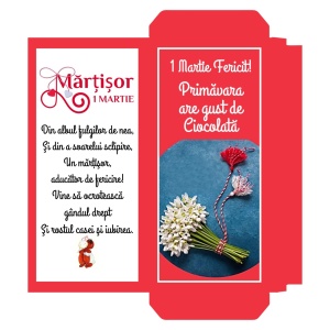 1 Martie - Cutie Ciocolata Martisor Mod 31
