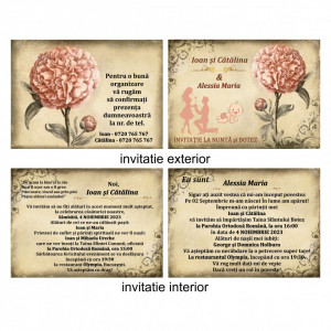 Invitatie 2 in 1 Nunta-Botez Dublu 15