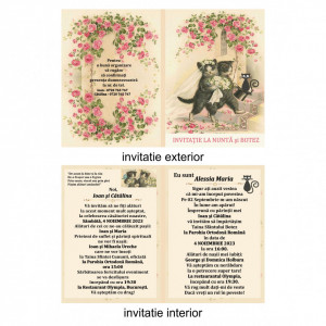 Invitatie 2 in 1 Nunta-Botez Dublu 5