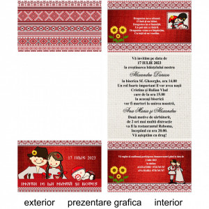 Invitatie 2 in 1 Nunta-Botez Floral 7