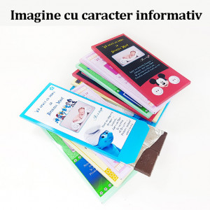 Invitatie Botez Cutie de Ciocolata Strumf 3 - Img 4