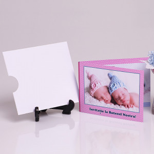 Invitatie Gemeni Dubla Bebelus-Bebelusa Var 2 - Img 3