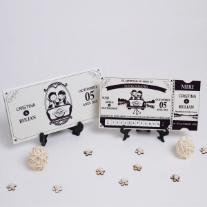 Invitatie Nunta BBS7 Tiket - Img 2