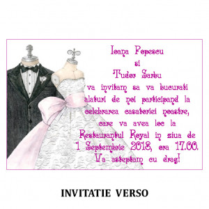 Invitatie Nunta Carte Postala INCP41 - Img 2