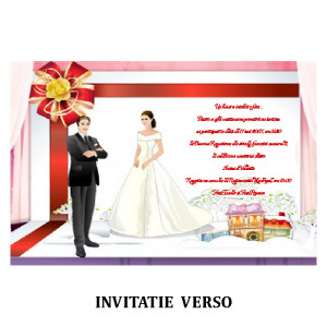 Invitatie Nunta Carte Postala INCP51 - Img 2