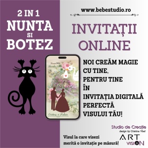 Invitatii Electronice 2 IN 1 Nunta si Botez - Vintage - Img 6