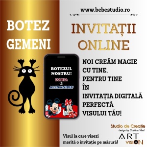 Invitatii Electronice Botez Gemeni - Mickey-Minnie2 - Img 6
