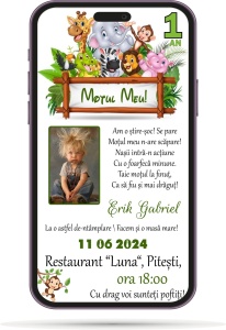 Invitatii Electronice Mot - Jungla / Safari 3