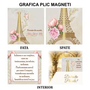 Magnet cu Plic Poveste Paris In Gold - Img 8