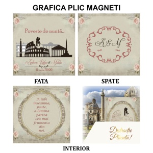 Magnet cu Plic Poveste Roma In Love