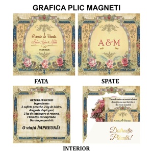 Magnet cu Plic Poveste Victorian Wedding