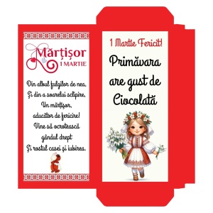 1 Martie - Cutie Ciocolata Martisor Mod 20