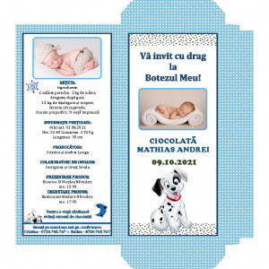 Invitatie Botez Cutie de Ciocolata Dalmatian 8