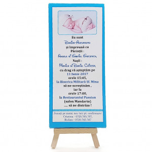 Invitatie Botez Cutie de Ciocolata Strumf 1 - Img 2
