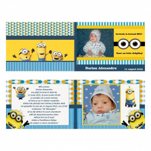 Invitatie Botez Dubla Minions - Img 4