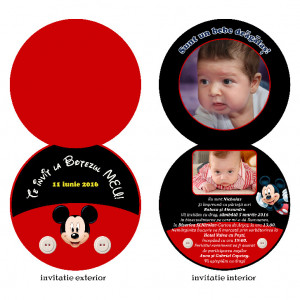 Invitatie Botez Rotunda Dubla Mickey Mouse 3