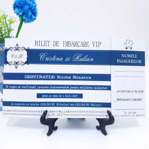 Invitatie Nunta BBS3 Pasaport in DOI Albastru - Img 3