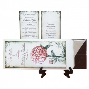 Invitatie Nunta Ciocolata Bujor