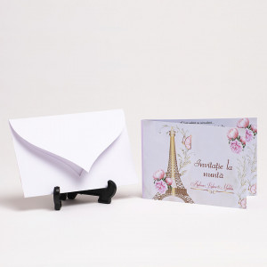 Invitatie Nunta Paris In Gold - Img 3