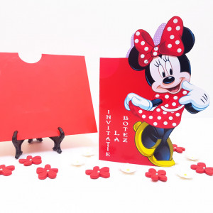 Invitatii Botez Contur Minnie Mouse 5 - Img 2