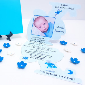 Invitatii Botez Contur Strumf 2 - Img 4