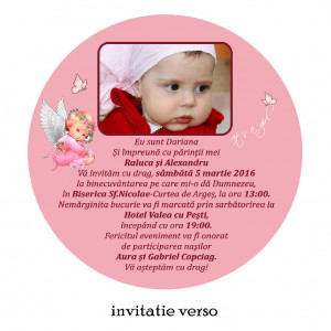 Invitatii Botez Rotunde Ingeras - Img 2