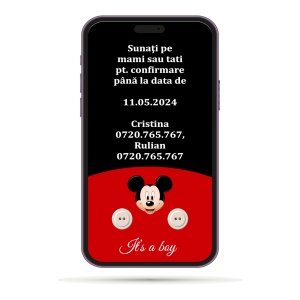 Invitatii Electronice Botez Baieti - Mickey Mouse - Img 5