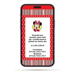 Invitatii Electronice Botez Fetite - Minnie Mouse 2 - Img 5