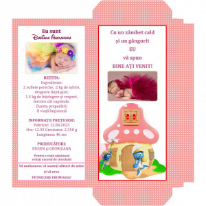 Marturii Botez Cutie de Ciocolata Strumfita 9