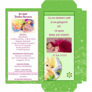 Marturii Botez Cutie de Ciocolata Tinkerbell 3