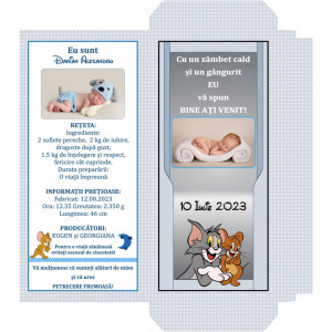 Marturii Botez Cutie de Ciocolata Tom and Jerry 1