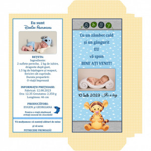 Marturii Botez Cutie de Ciocolata Winnie the Pooh 9
