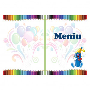 Meniu Botez Simplu Creioane Colorate - Img 3