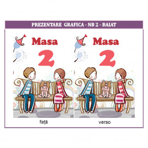 Nr de masa 2 in 1 Nunta-Botez NB2 - Img 2