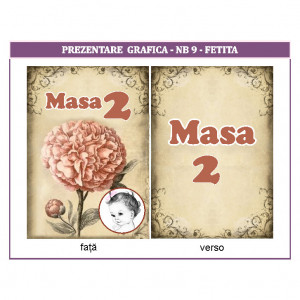 Nr de masa 2 in 1 Nunta-Botez NB9 - Img 3