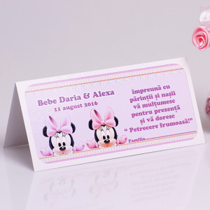 Plic Botez Gemeni 2 Minnie Mouse Var 1 - Img 2