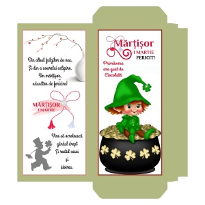1 Martie - Cutie Ciocolata Martisor Mod 46