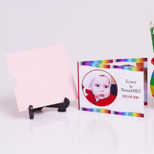Invitatie Botez Dubla Creioane Colorate 1 - Img 3