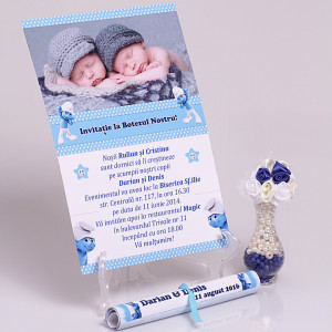 Invitatie Gemeni Papirus 2-Strumfi Var 1 - Img 3