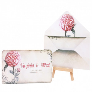 Invitatie Nunta Elegant Bujor