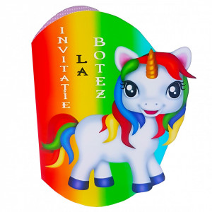 Invitatii Botez Contur Unicorn 3