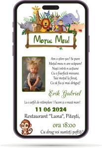 Invitatii Electronice Mot - Jungla / Safari 7