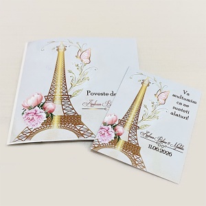 Magnet cu Plic Poveste Paris In Gold