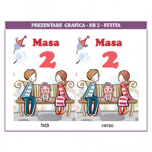 Nr de masa 2 in 1 Nunta-Botez NB2 - Img 3