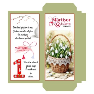 1 Martie - Cutie Ciocolata Martisor Mod 28